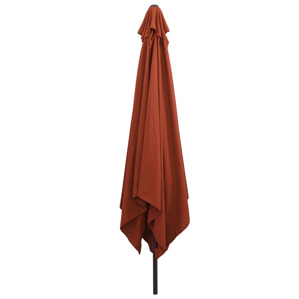 Grote foto vidaxl parasol vierkant 295x245 cm terracottakleurig tuin en terras overige tuin en terras