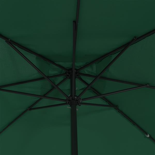Grote foto vidaxl parasol vierkant 295x245 cm groen tuin en terras overige tuin en terras