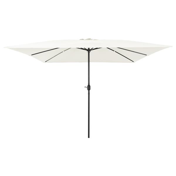 Grote foto vidaxl parasol vierkant 295x245 cm zandwit tuin en terras overige tuin en terras