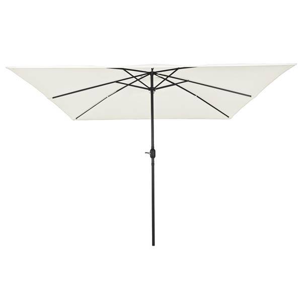 Grote foto vidaxl parasol vierkant 295x245 cm zandwit tuin en terras overige tuin en terras