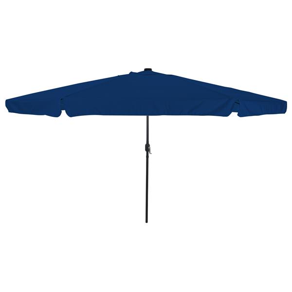 Grote foto vidaxl parasol met led verlichting 395x245 cm azuurblauw tuin en terras overige tuin en terras