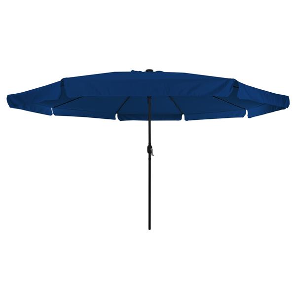 Grote foto vidaxl parasol met led verlichting 395x245 cm azuurblauw tuin en terras overige tuin en terras