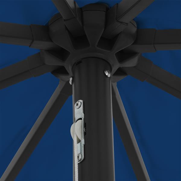 Grote foto vidaxl parasol met led verlichting 395x245 cm azuurblauw tuin en terras overige tuin en terras