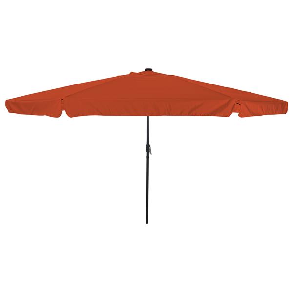 Grote foto vidaxl parasol met led verlichting 395x245 cm terracottakleurig tuin en terras overige tuin en terras