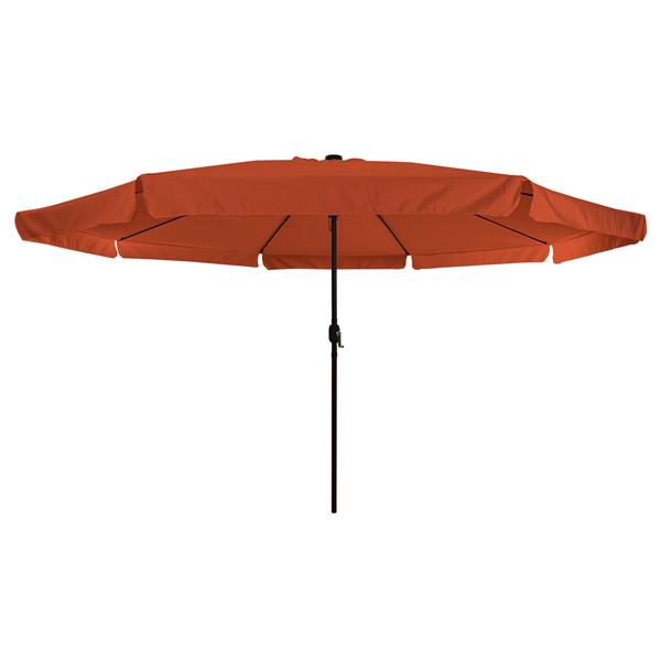 Grote foto vidaxl parasol met led verlichting 395x245 cm terracottakleurig tuin en terras overige tuin en terras