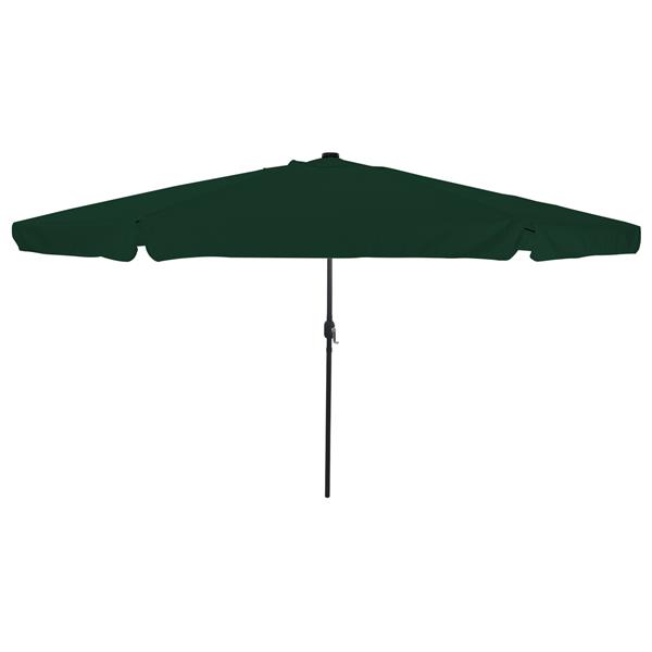 Grote foto vidaxl parasol met led verlichting 395x245 cm groen tuin en terras overige tuin en terras