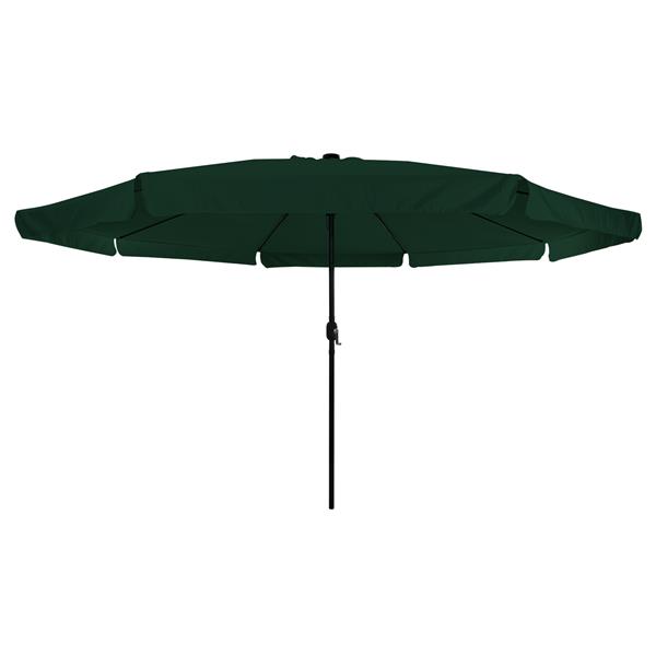Grote foto vidaxl parasol met led verlichting 395x245 cm groen tuin en terras overige tuin en terras