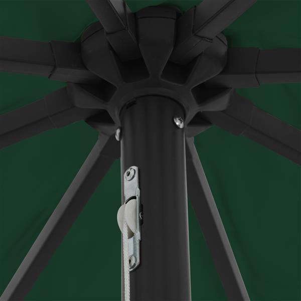 Grote foto vidaxl parasol met led verlichting 395x245 cm groen tuin en terras overige tuin en terras