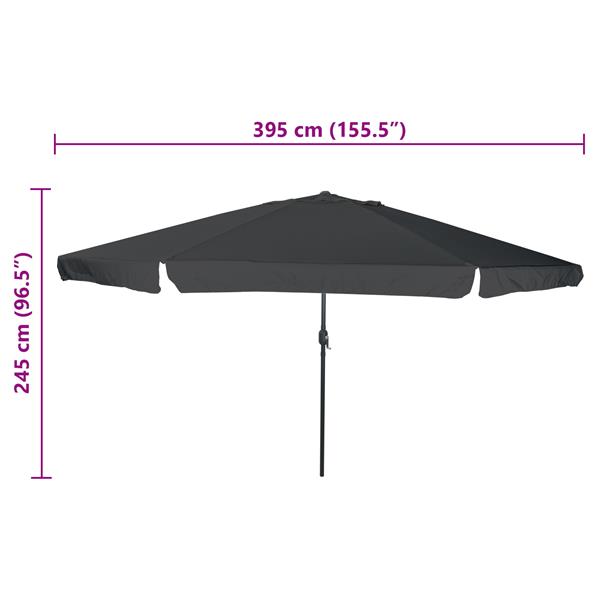 Grote foto vidaxl parasol 395x245 cm antraciet tuin en terras overige tuin en terras
