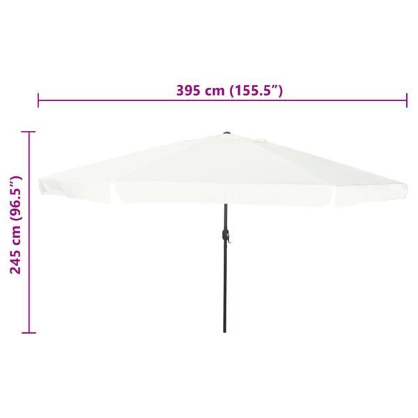 Grote foto vidaxl parasol 395x245 cm zandwit tuin en terras overige tuin en terras