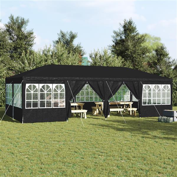 Grote foto vidaxl partytent met 12 zijkanten antraciet 8x4 m pe tuin en terras overige tuin en terras
