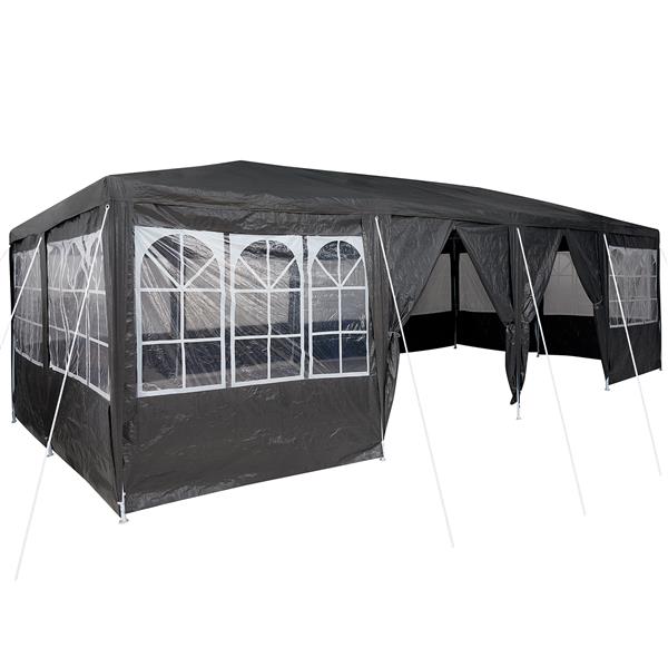 Grote foto vidaxl partytent met 12 zijkanten antraciet 8x4 m pe tuin en terras overige tuin en terras