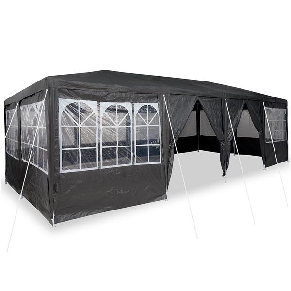 Grote foto vidaxl partytent met 12 zijkanten antraciet 8x4 m pe tuin en terras overige tuin en terras