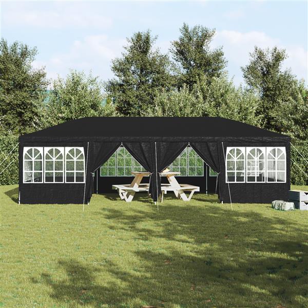 Grote foto vidaxl partytent met 12 zijkanten antraciet 8x4 m pe tuin en terras overige tuin en terras