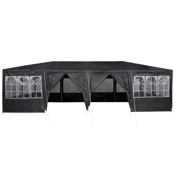 Grote foto vidaxl partytent met 12 zijkanten antraciet 8x4 m pe tuin en terras overige tuin en terras