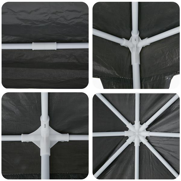 Grote foto vidaxl partytent met 12 zijkanten antraciet 8x4 m pe tuin en terras overige tuin en terras