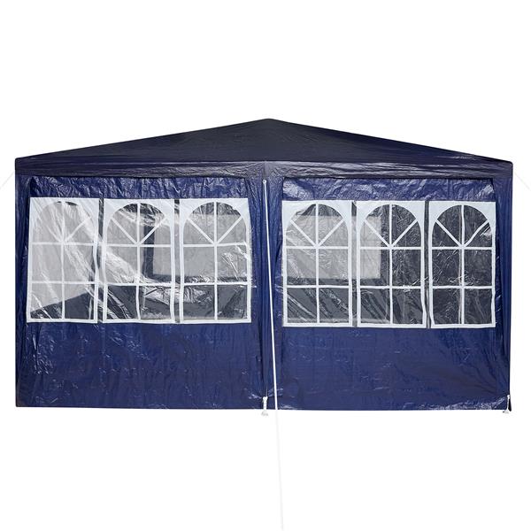 Grote foto vidaxl partytent met 12 zijwanden blauw 8x4 m pe tuin en terras overige tuin en terras