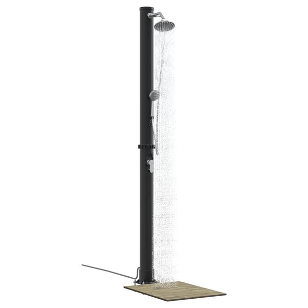 Grote foto vidaxl buitenligbed met handdouche 217 cm 20 l tuin en terras zwembaden toebehoren