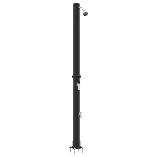 Grote foto vidaxl ligbed douche buiten met kraan 217 cm 20 l tuin en terras zwembaden toebehoren