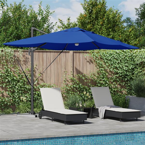 Grote foto vidaxl cantilever roma parasols met led azurblauw 352x251x265 cm aluminium tuin en terras overige tuin en terras