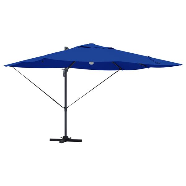 Grote foto vidaxl cantilever roma parasols met led azurblauw 352x251x265 cm aluminium tuin en terras overige tuin en terras