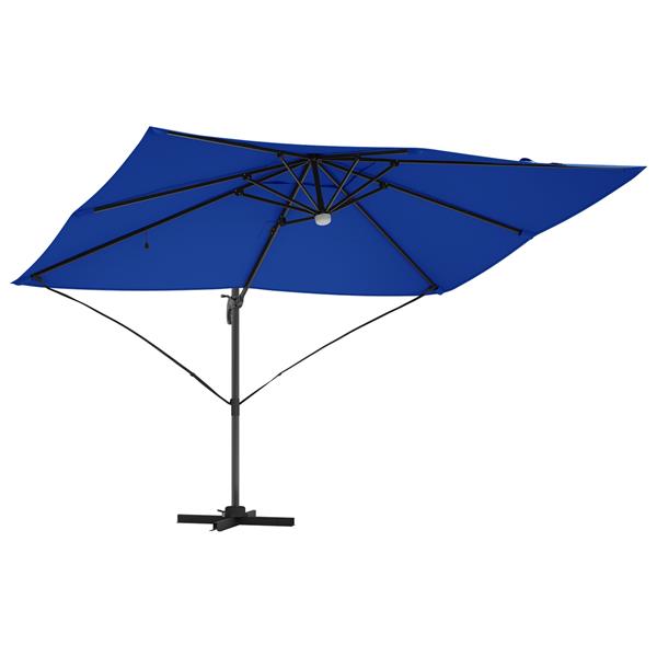 Grote foto vidaxl cantilever roma parasols met led azurblauw 352x251x265 cm aluminium tuin en terras overige tuin en terras