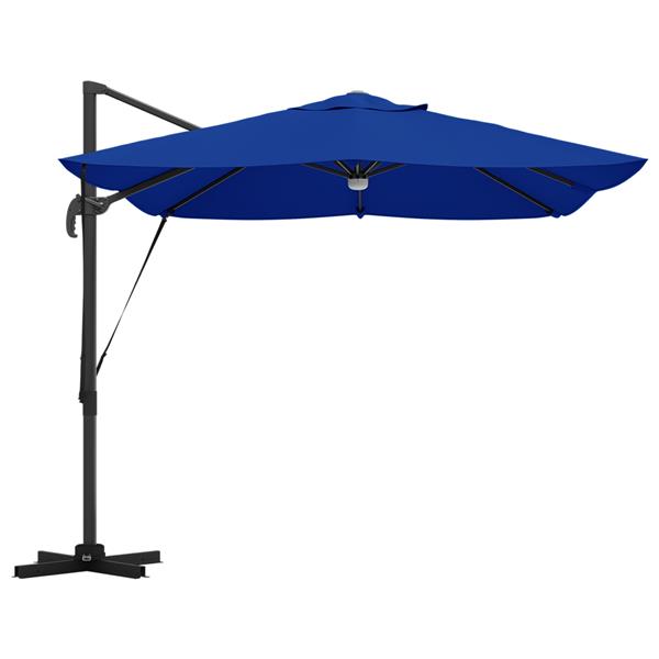 Grote foto vidaxl cantilever roma parasols met led azurblauw 352x251x265 cm aluminium tuin en terras overige tuin en terras