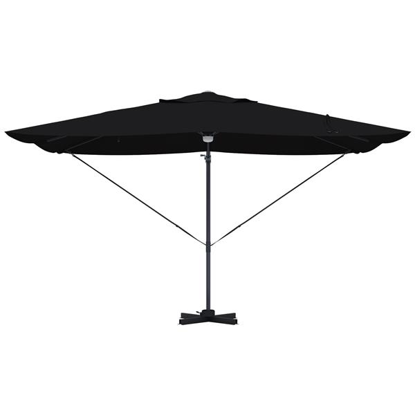 Grote foto vidaxl cantilever roma parasol met led zwart 352x251x265 cm van aluminium tuin en terras overige tuin en terras