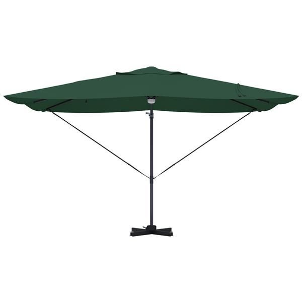 Grote foto vidaxl cantilever roma parasol met led groen 352x251x265 cm aluminium tuin en terras overige tuin en terras