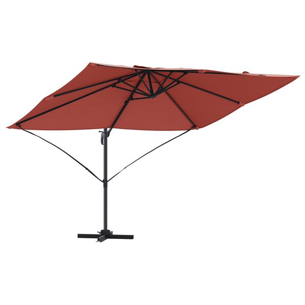 Grote foto vidaxl cantilever roma parasol terracotta 352x251x260 cm aluminium tuin en terras overige tuin en terras
