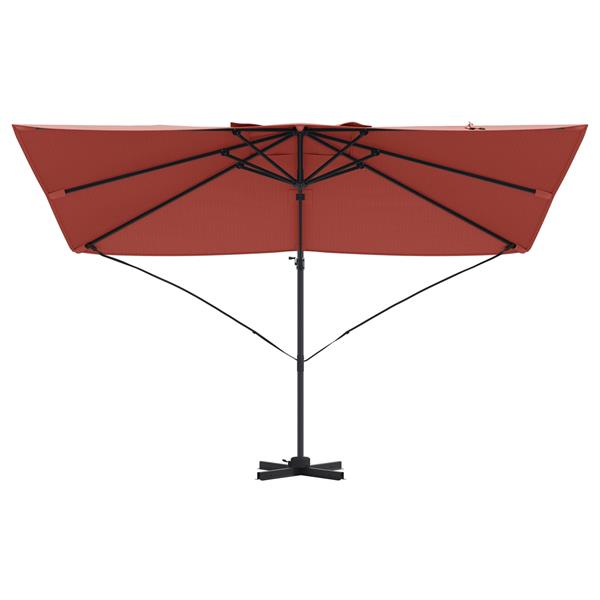 Grote foto vidaxl cantilever roma parasol terracotta 352x251x260 cm aluminium tuin en terras overige tuin en terras