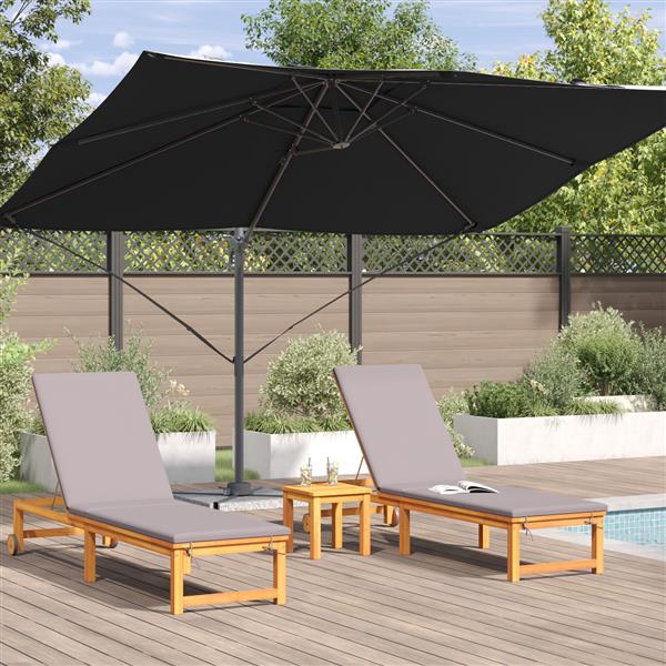 Grote foto vidaxl cantilever roma parasol zwart 352x251x260 cm aluminium tuin en terras overige tuin en terras