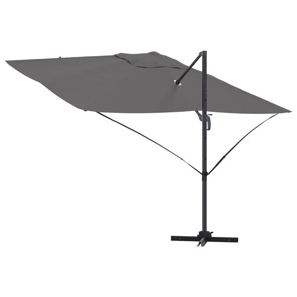 Grote foto vidaxl cantilever roma parasol antraciet 352x251x260 cm aluminium tuin en terras overige tuin en terras