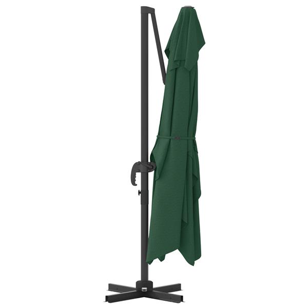 Grote foto vidaxl cantilever roma parasol groen 352x251x260 cm aluminium tuin en terras overige tuin en terras