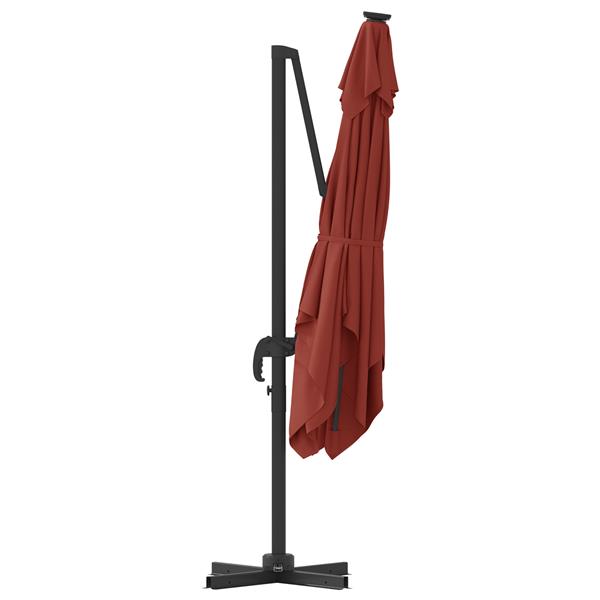 Grote foto vidaxl cantilever roma parasol terracotta 286x285x265 cm aluminium tuin en terras overige tuin en terras