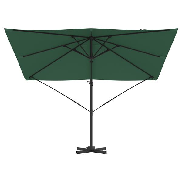 Grote foto vidaxl cantilever roma parasol groen 286x285x265 cm aluminium tuin en terras overige tuin en terras