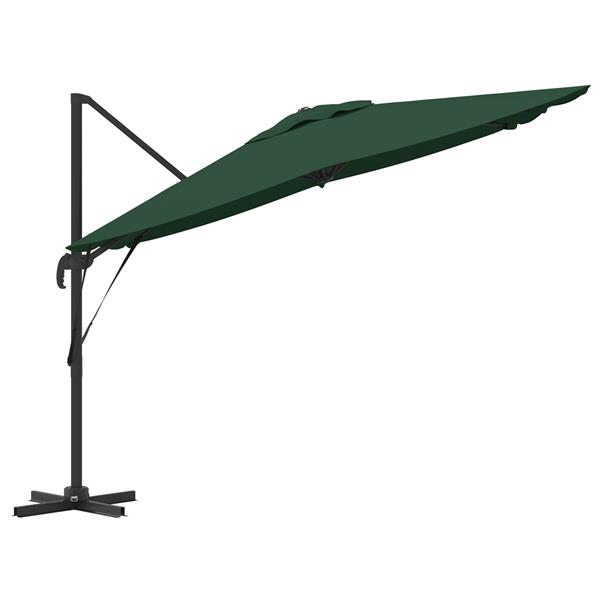 Grote foto vidaxl cantilever roma parasol groen 286x285x265 cm aluminium tuin en terras overige tuin en terras