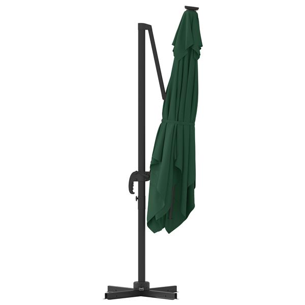 Grote foto vidaxl cantilever roma parasol groen 286x285x265 cm aluminium tuin en terras overige tuin en terras