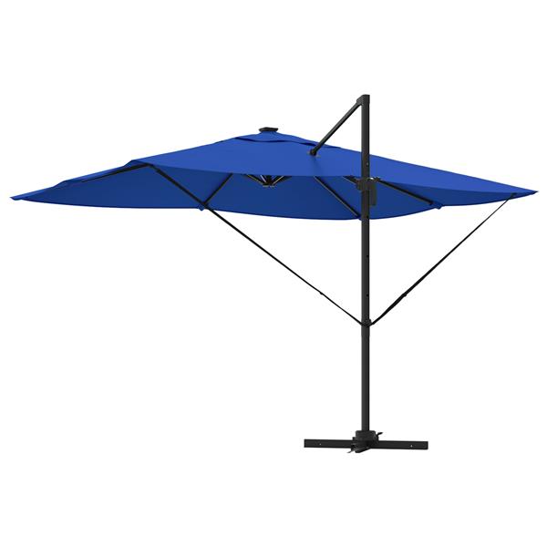 Grote foto vidaxl cantilever roma parasol met leds azure blauw 352x251x265 cm aluminium tuin en terras overige tuin en terras