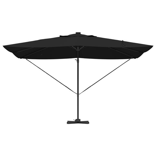 Grote foto vidaxl cantilever roma parasol met led zwart 352x251x265 cm aluminium tuin en terras overige tuin en terras