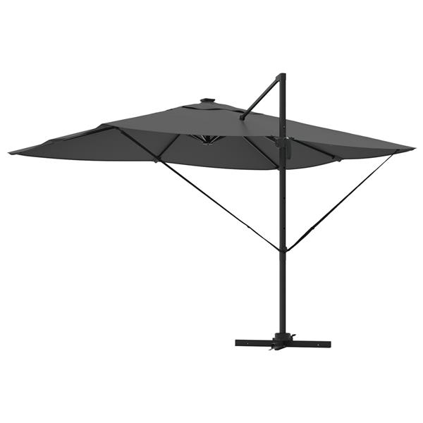 Grote foto vidaxl cantilever roma parasol met leds antraciet 352x251x265 cm aluminium tuin en terras overige tuin en terras
