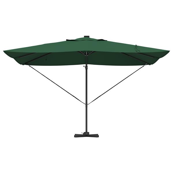 Grote foto vidaxl cantilever roma parasol met led groen 352x251x265 cm aluminium tuin en terras overige tuin en terras