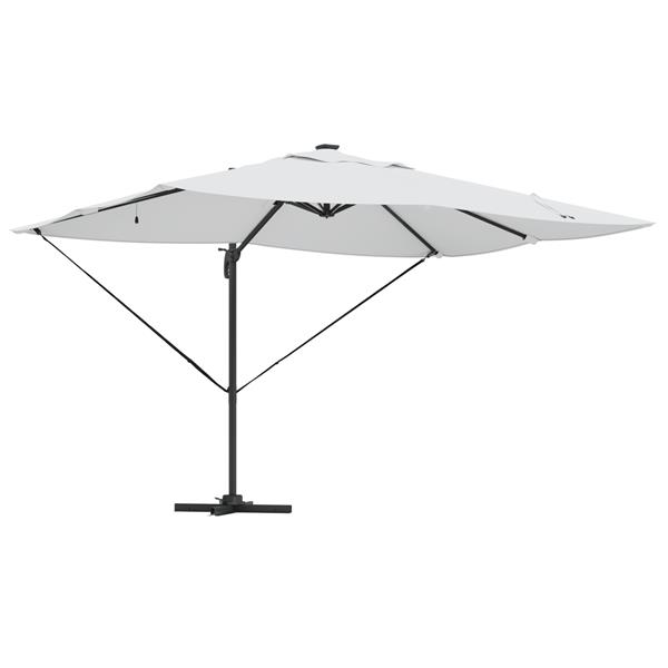 Grote foto vidaxl cantilever roma parasol met led zand 352x251x265 cm aluminium tuin en terras overige tuin en terras