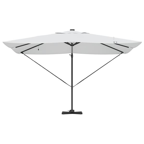 Grote foto vidaxl cantilever roma parasol met led zand 352x251x265 cm aluminium tuin en terras overige tuin en terras