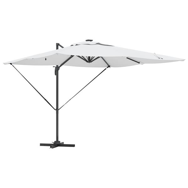 Grote foto vidaxl cantilever roma parasol met led zand 286x285x270 cm aluminium tuin en terras overige tuin en terras