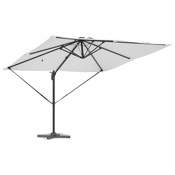 Grote foto vidaxl cantilever roma parasol met led zand 286x285x270 cm aluminium tuin en terras overige tuin en terras