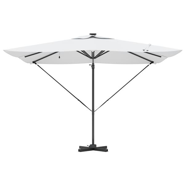 Grote foto vidaxl cantilever roma parasol met led zand 286x285x270 cm aluminium tuin en terras overige tuin en terras