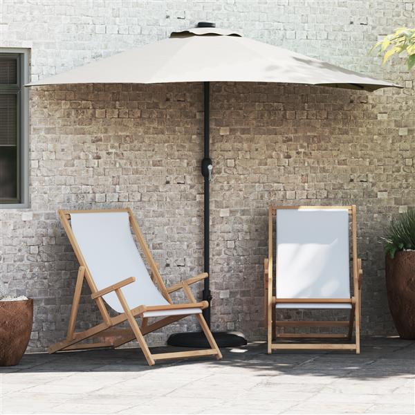 Grote foto vidaxl tuinparasol half met aluminium paal zand 294 cm tuin en terras overige tuin en terras