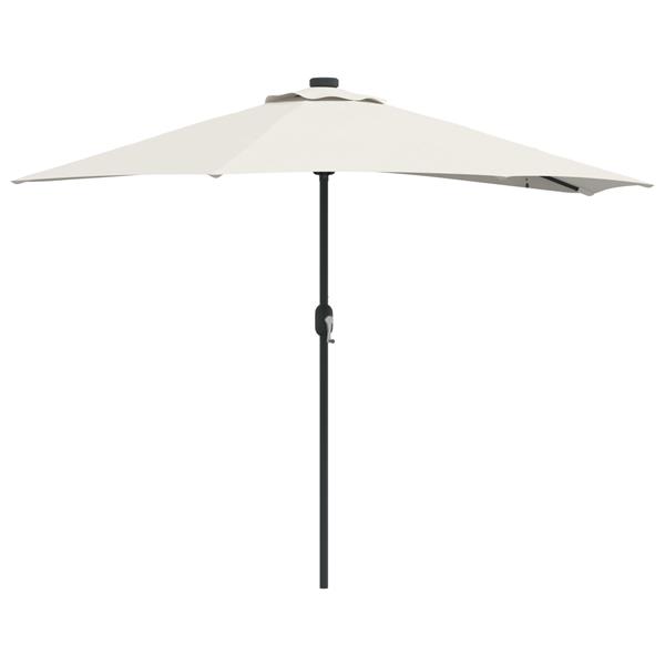 Grote foto vidaxl tuinparasol half met aluminium paal zand 294 cm tuin en terras overige tuin en terras
