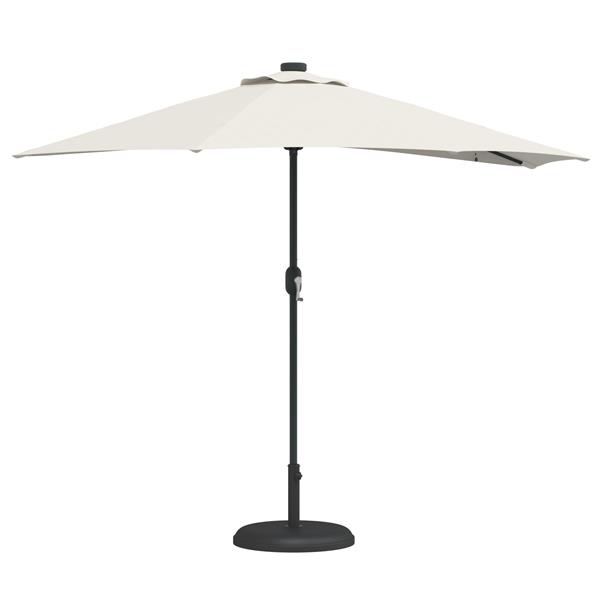 Grote foto vidaxl tuinparasol half met aluminium paal zand 294 cm tuin en terras overige tuin en terras